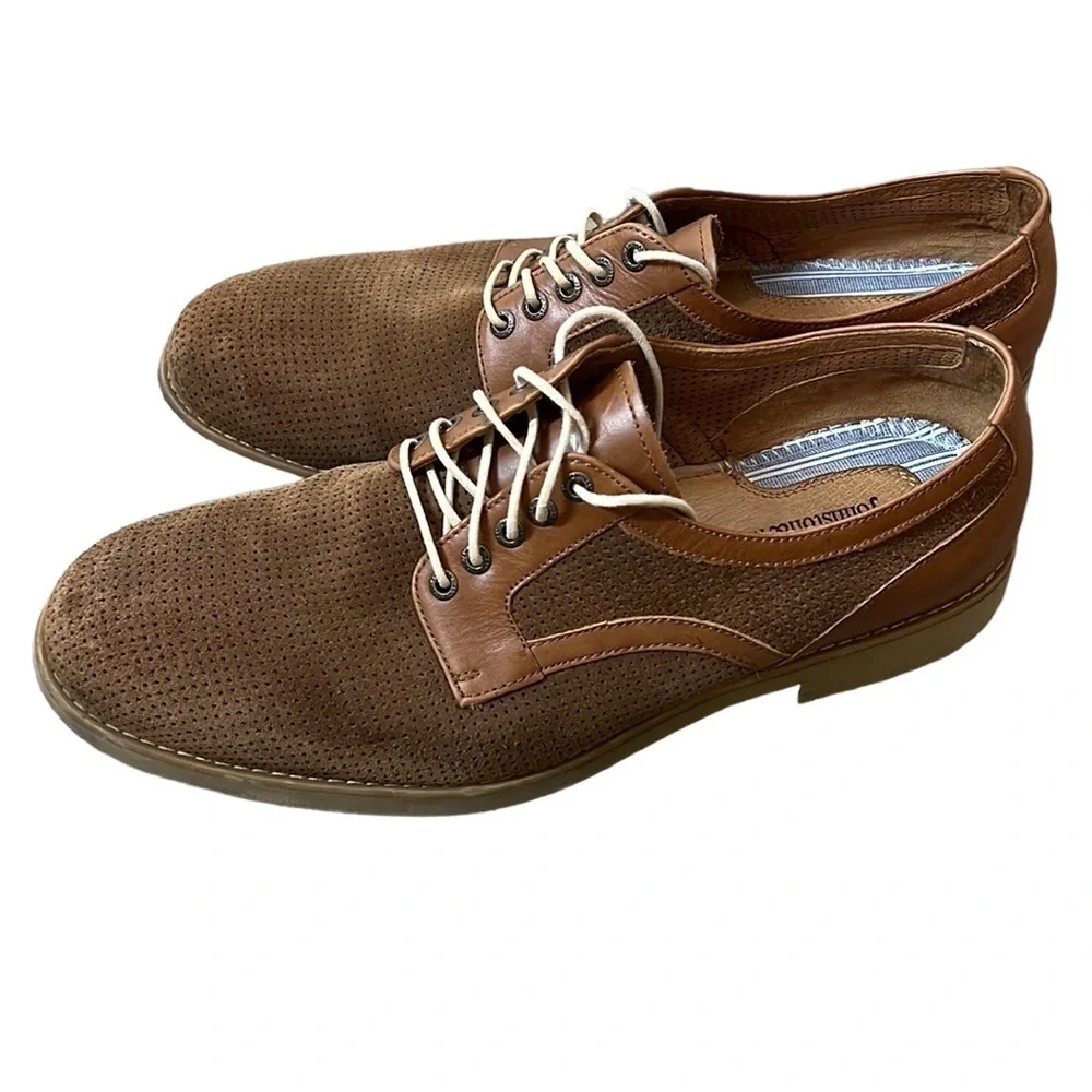 Johnston & Murphy Perforated Suede Oxford. Men’s shoes. Sz10.5. EUC.